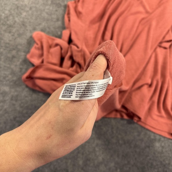 Eileen Fisher Cardigan Womens 3X Pink Linen Nylon Open Front Lightweight Knit - Picture 9 of 9